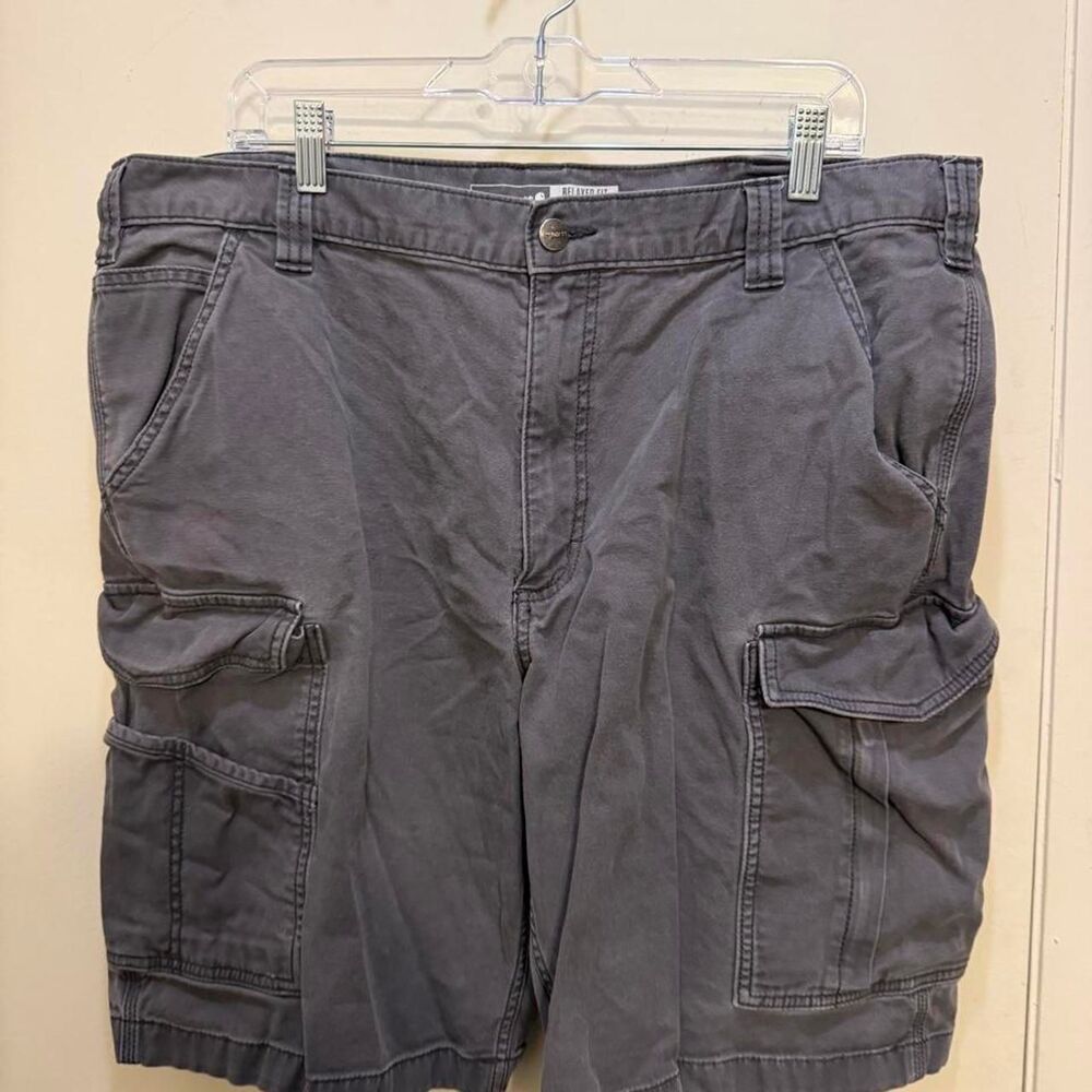 Carhartt Men's Grey and Black Shorts